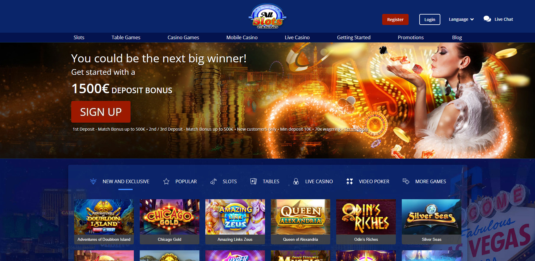 All Slots Casino Welcome Bonus