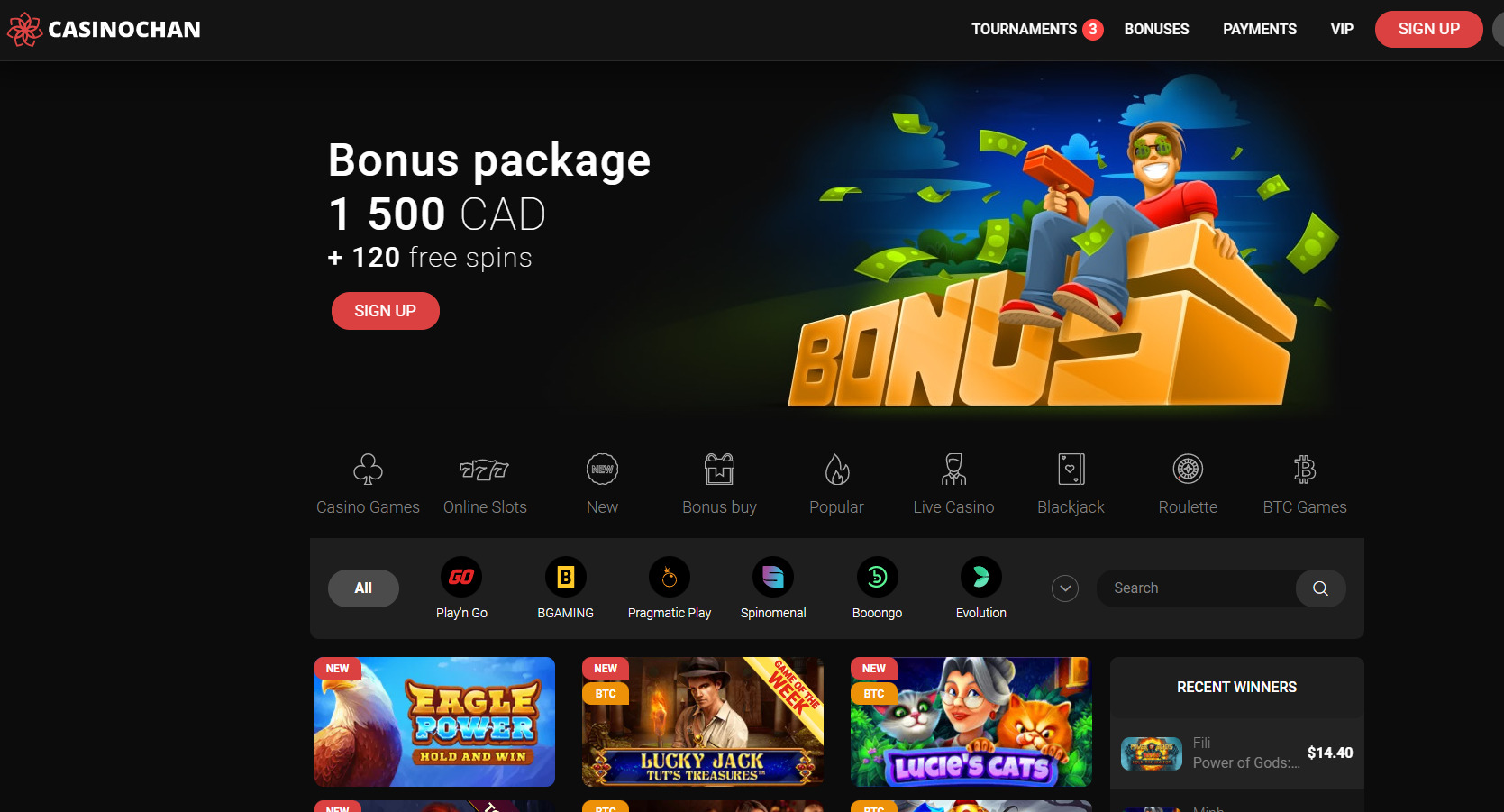 Casino Chan Welcome Bonus