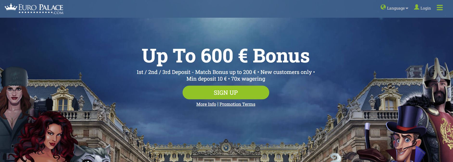 Euro Palace Casino Welcome Bonus