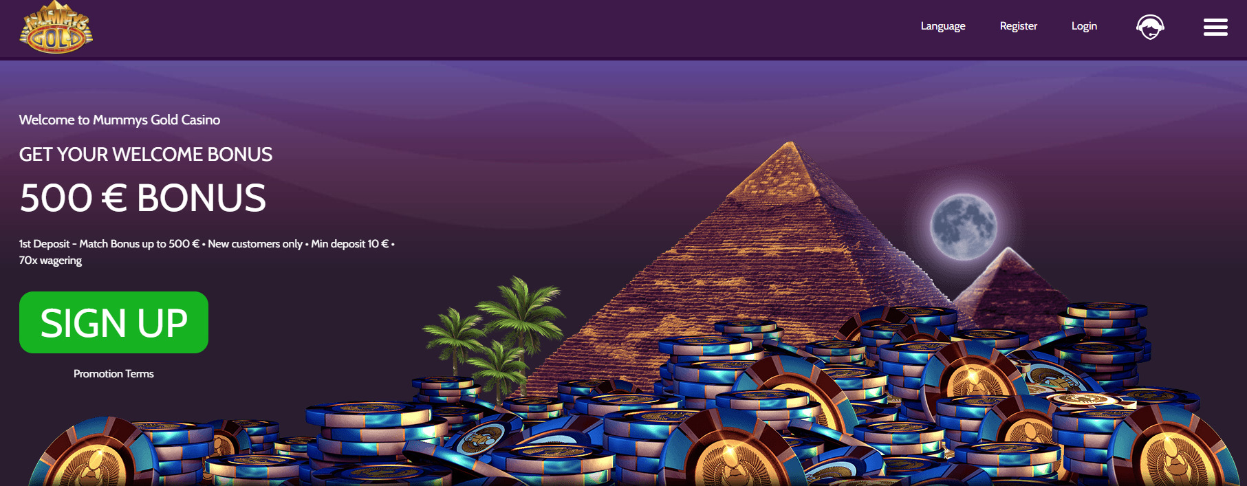 Mummys Gold Casino Welcome Bonus