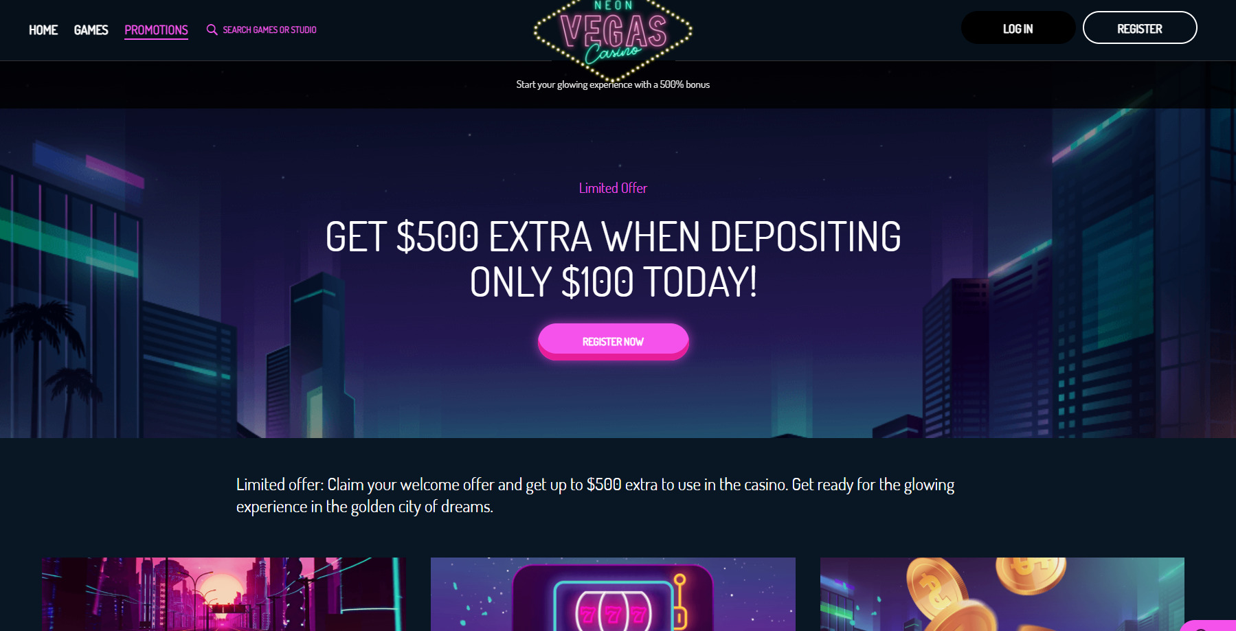 NeonVegas Casino Welcome Bonus