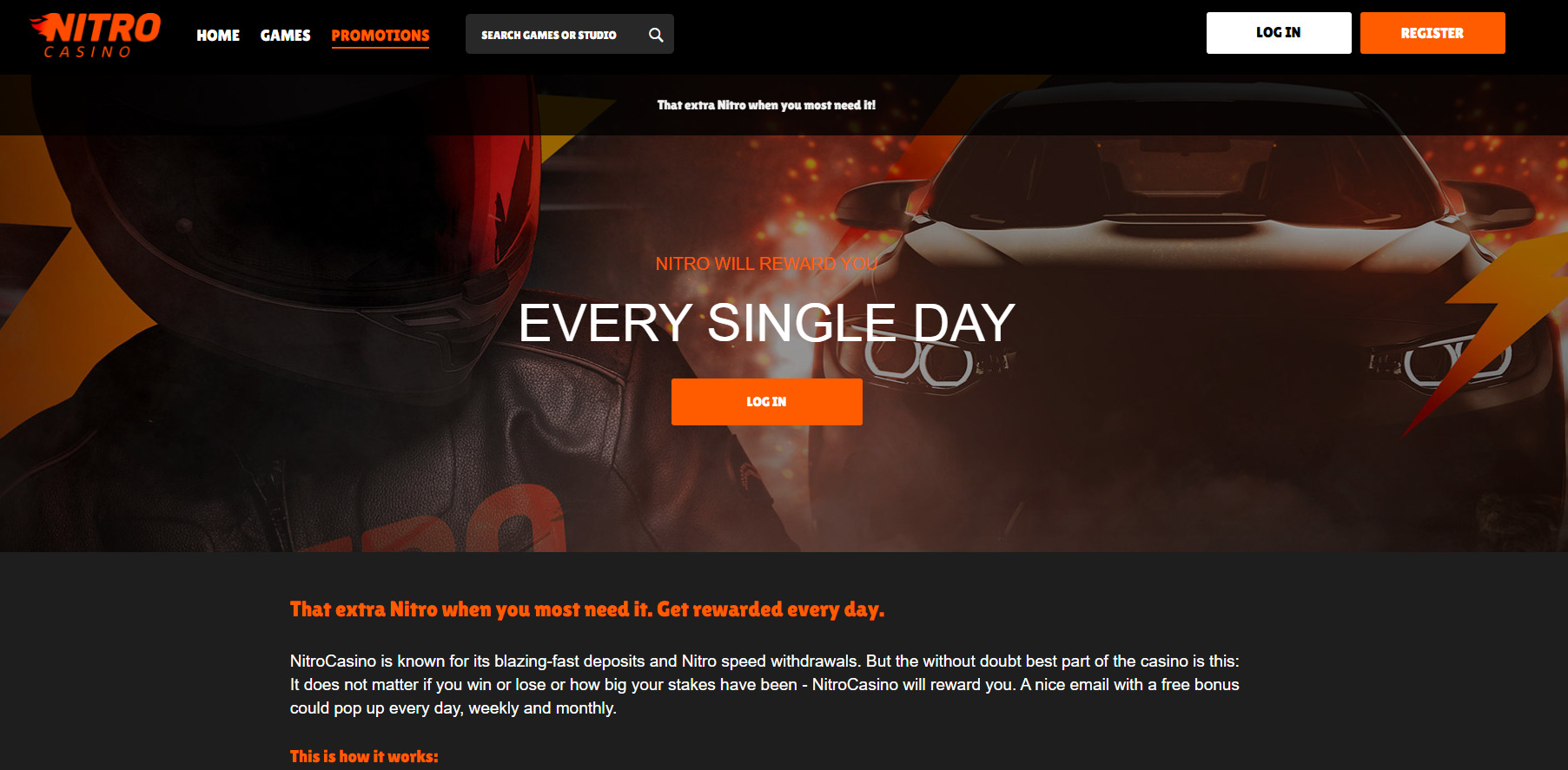 Nitro Casino Welcome Bonus