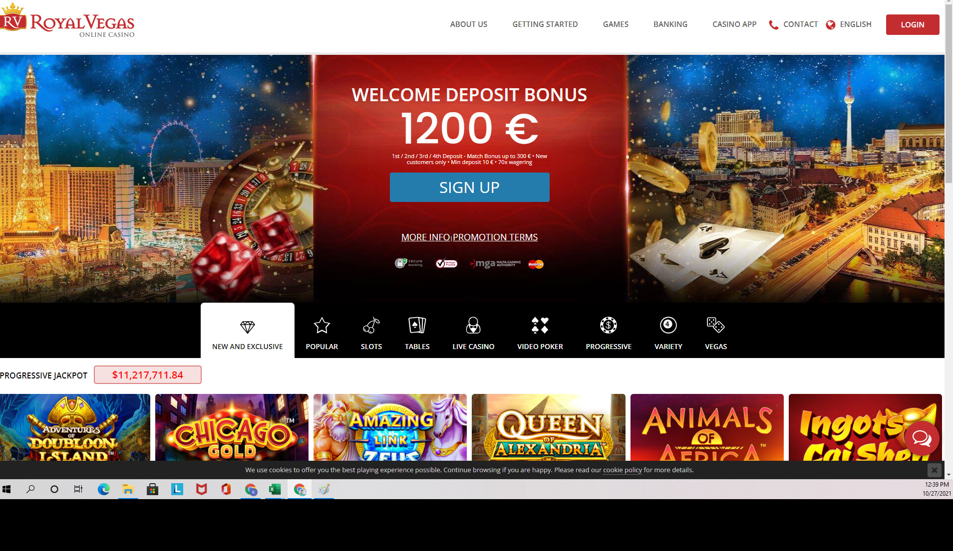 Royal Vegas Casino Welcome Bonus