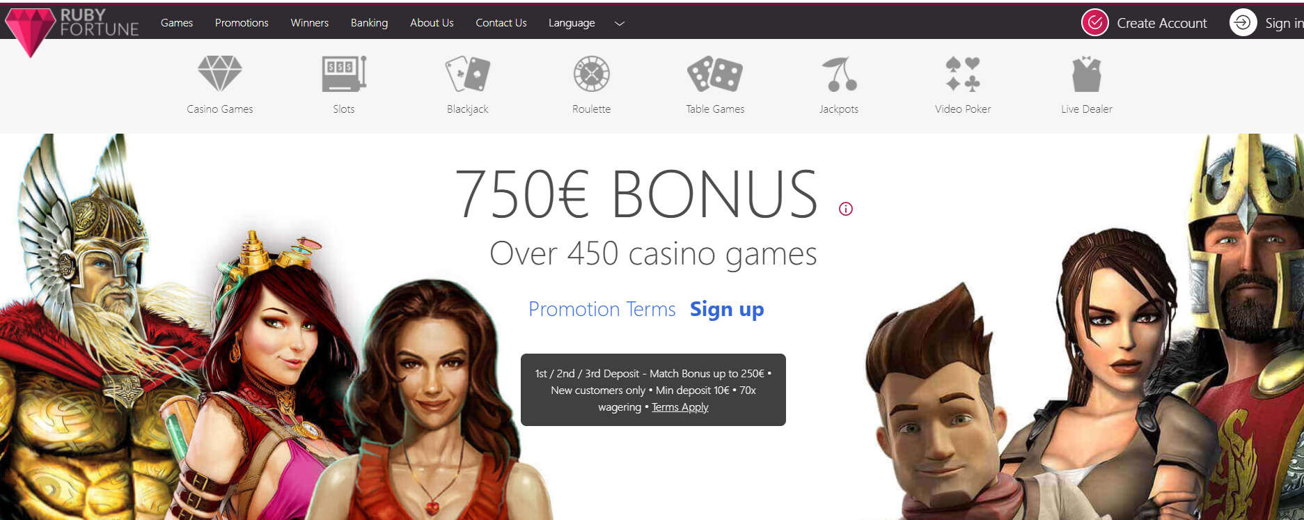 Ruby Fortune Casino Welcome Bonus