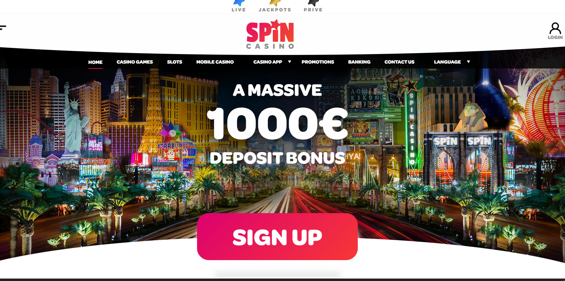 Spin Casino Welcome Bonus