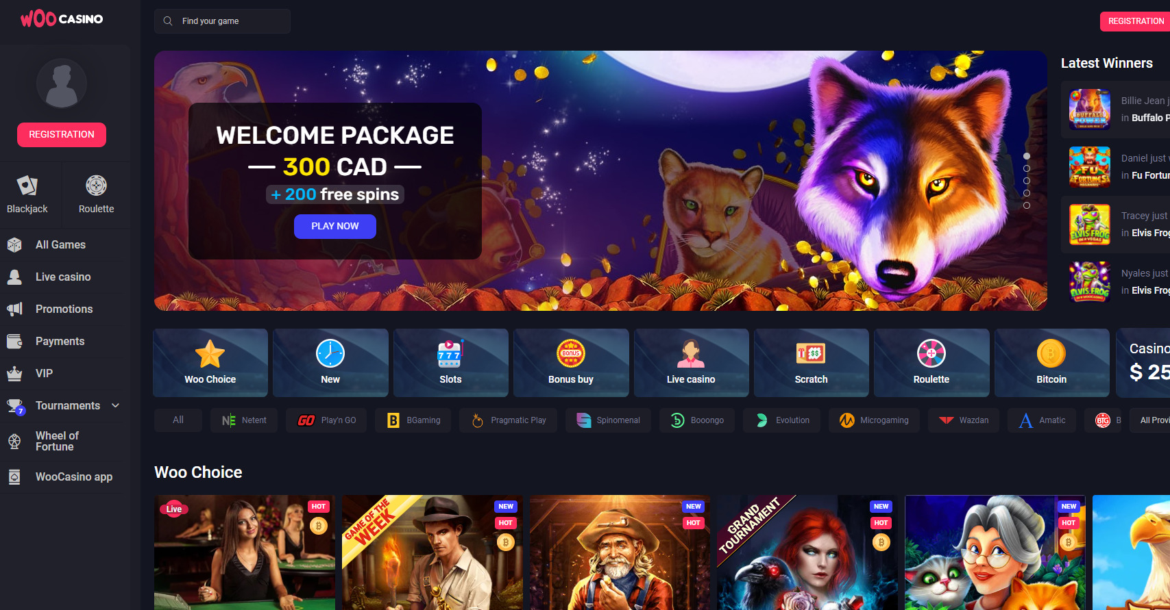 Woo Casino Welcome Bonus