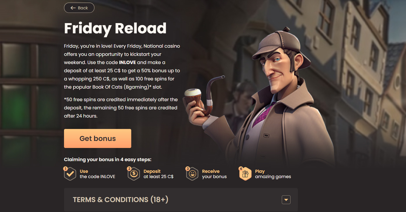 National Casino Friday Reload Bonus