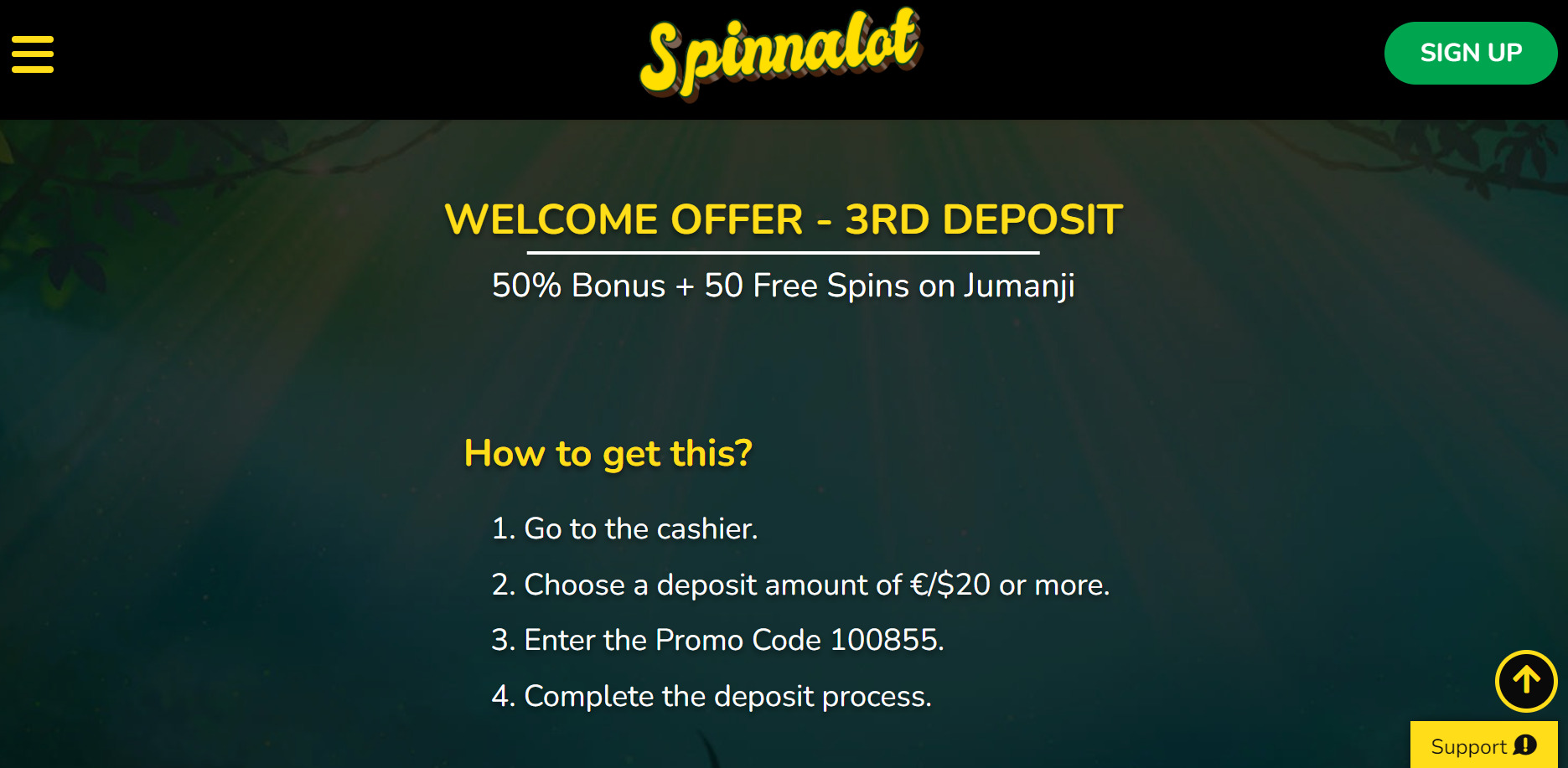 Spinnalot Casino 3rd deposit bonus