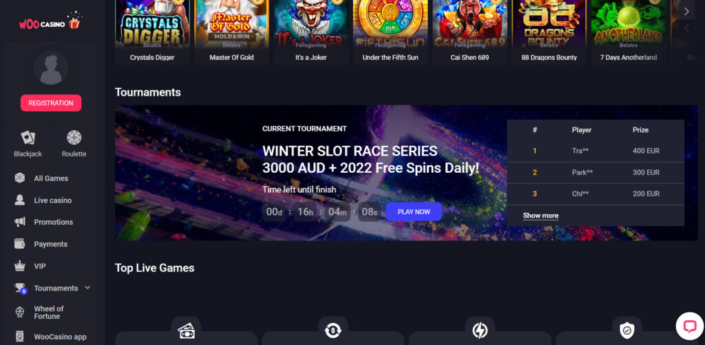 Woo casino tournaments