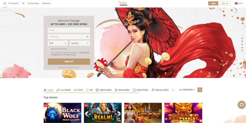 Boho casino signup