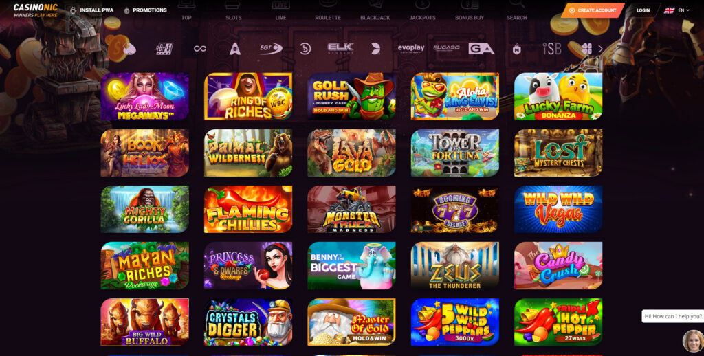 Casinonic Casino slots and pokies