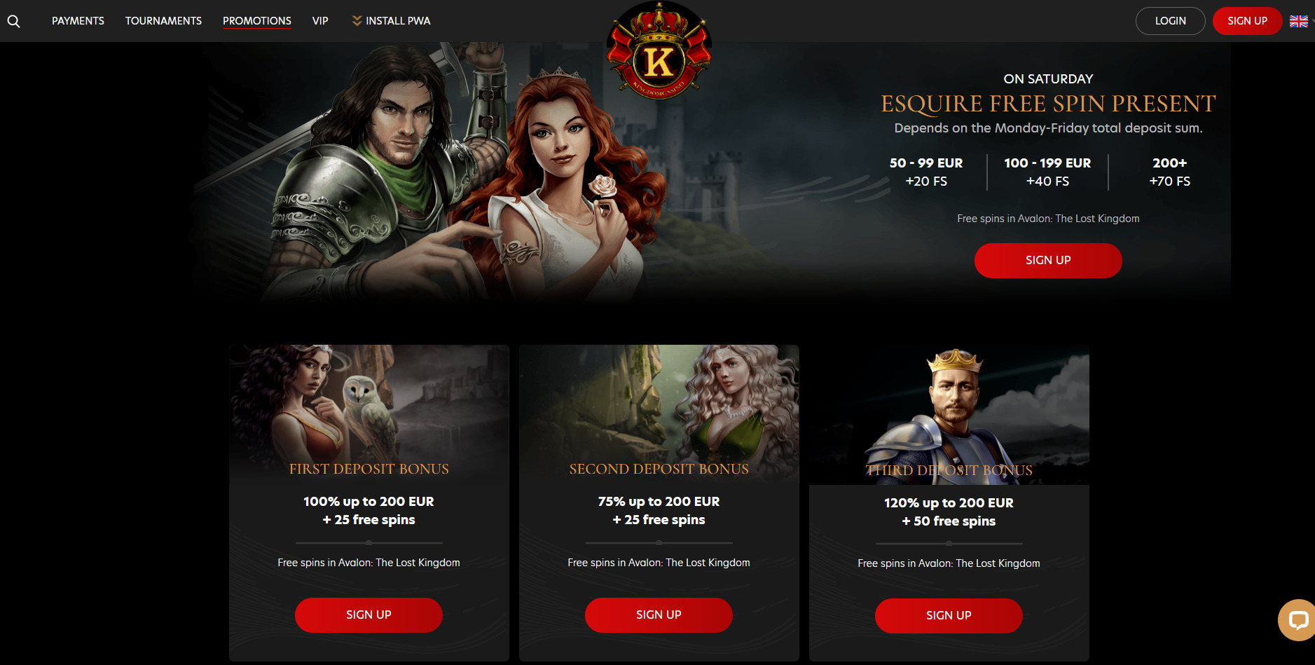 Kingdom Casino Welcome Bonus