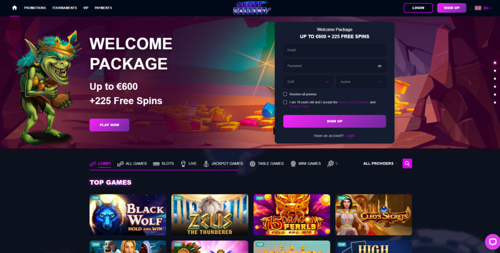 Slots Gallery casino signup