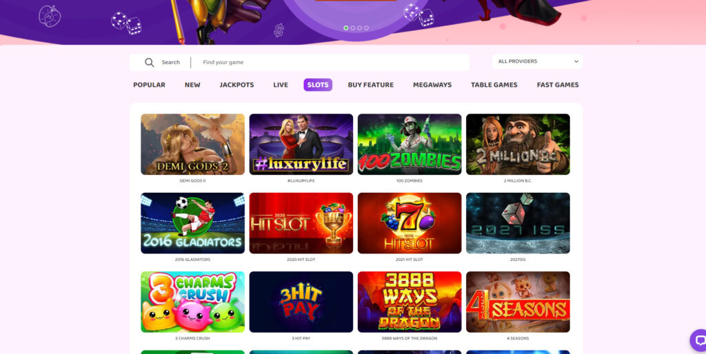 Berry Casino slot games