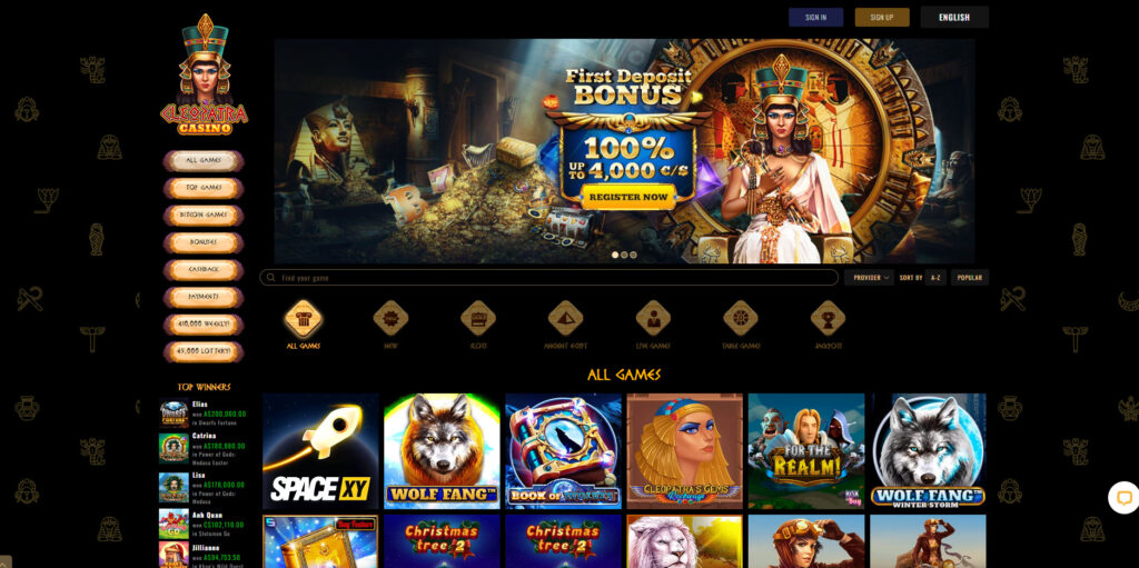 Cleopatra Casino signup