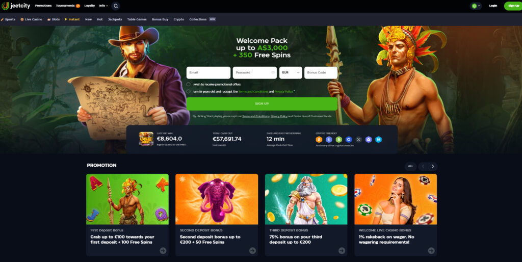 JeetCity Casino signup