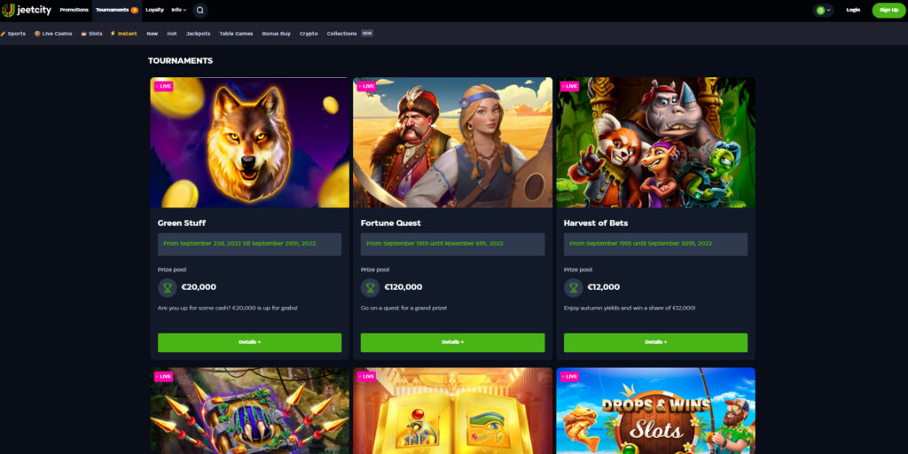 JeetCity Casino tournaments