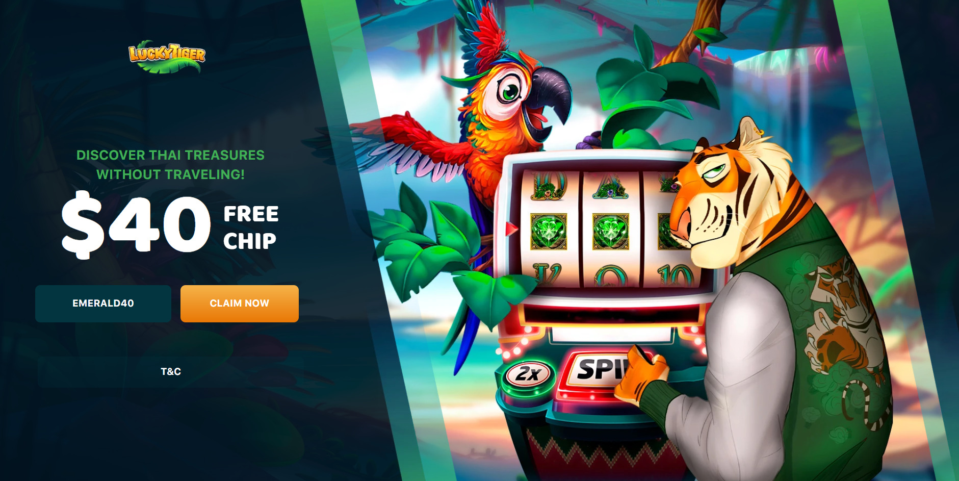 Lucky Tiger Casino $40 free chips