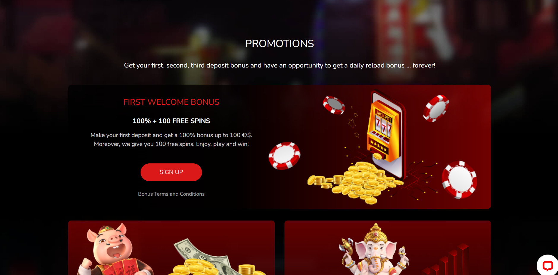 Oshi Casino Welcome Bonus
