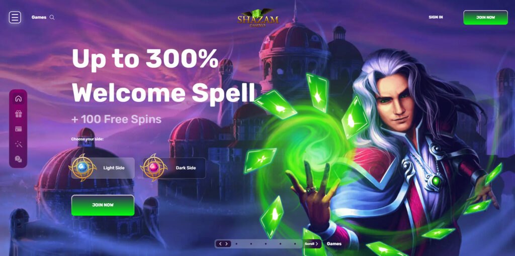 Shazam Casino signup
